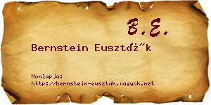 Bernstein Euszták névjegykártya
